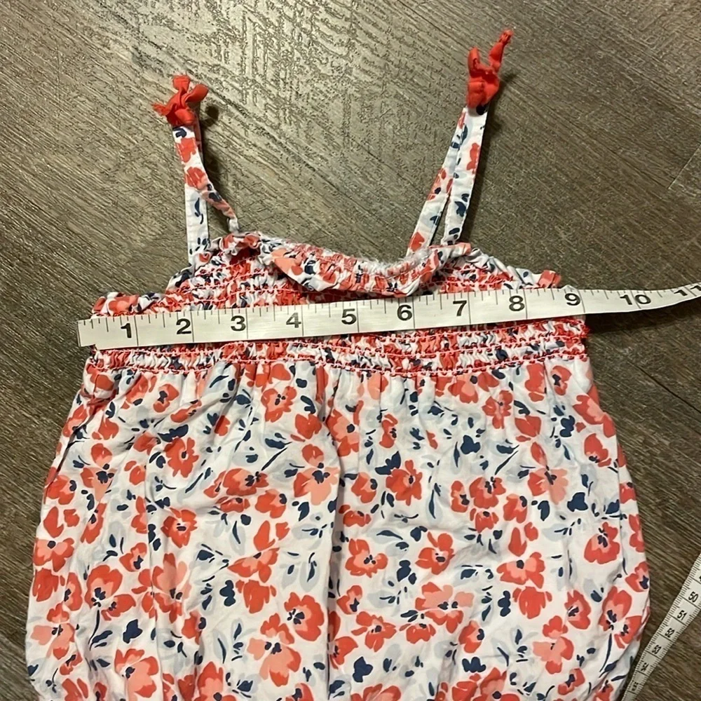 Tommy Bahama Floral Smocked Top Onesie Bodysuit Sleeveless size 18 months